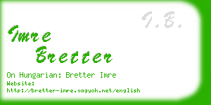 imre bretter business card